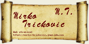 Mirko Tričković vizit kartica
